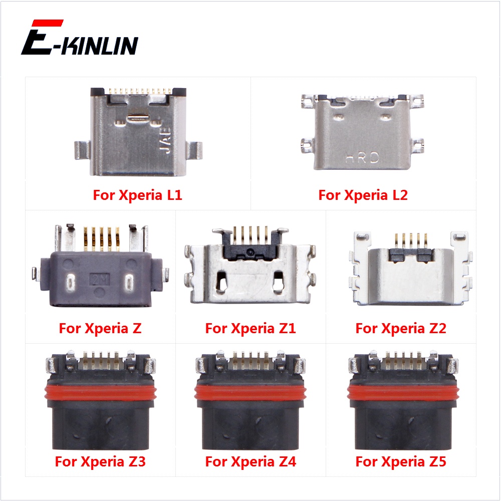 แจ็ค USB ชาร์จขั้วต่อปลั๊ก Dock ซ็อกเก็ตพอร์ตสําหรับ Sony Xperia L1 L2 L3 M5 M4 Z Ultra Z5 พรีเมี่ยม