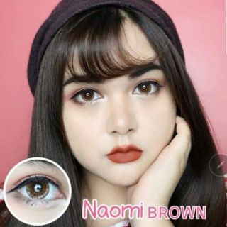 💖 Kitty kawaii ๑ Naomi สายตา -00 ถึง1000 (ค่าปกติมี mini/big) brown gray Contactlens บิ๊กอาย คอนแทคเลนส์ ราคาถูก ฟรีตลับ