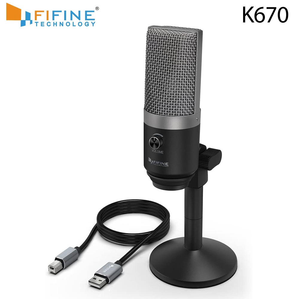 ไมโครโฟน FIFINE K670 USB Unidirectional Condenser Microphone (ประกันศูนย์)