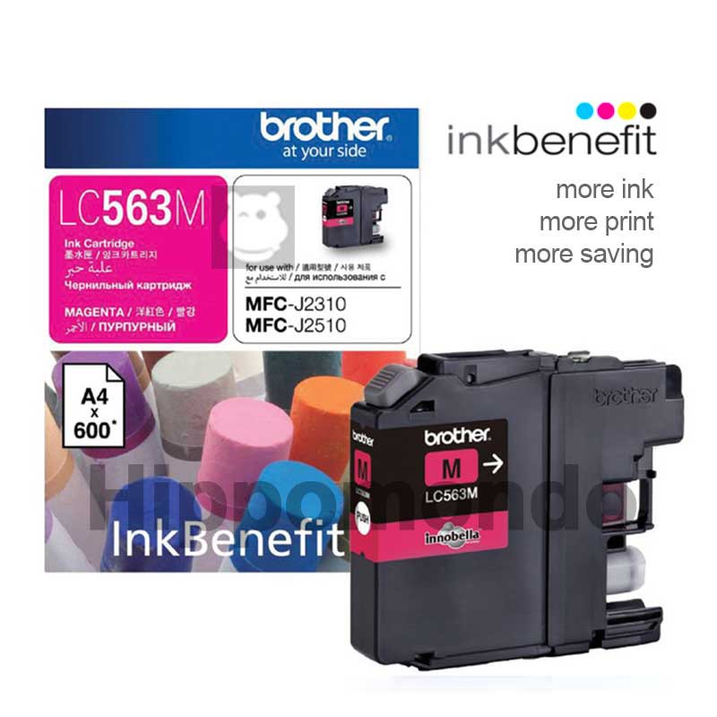 หมึกแท้ Brother รุ่น LC-563 M (แดง)