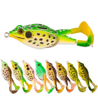 เหยื่อปลา เหยื่อปลอม กบ เหยื่อปลอมตกปลา Soft Plastic Lure เหยือตกปลา รอกตีเหยื่อปลอม ตกปลา Soft Frog อุปกรณ์ตกปลา เหยื่อตกปลานิล ตะขอ เหยื่อตกปลา 1pcs 8.5cm/14g เหยื่อตกปลาช่อน