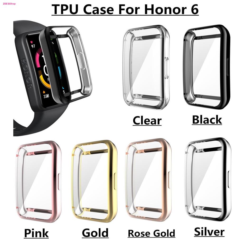 เคสกันกระแทก Huawei Band 6 และ Honor นิ่มครอบเต็มหน้าปัดสวยงามมีหลายสี
