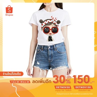 เสื้อยืด รุ่น Red Shades สีขาว