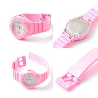 Casio Standard นาฬิกาข้อมือผู้หญิง สีชมพู สายเรซิน รุ่น LRW-200H-4B2