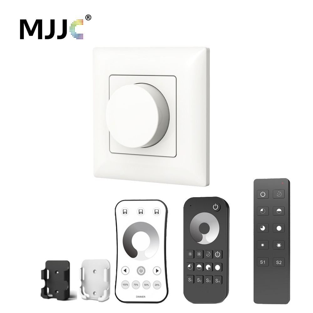 AC Triac LED Dimmer 220V 110V ไร้สาย RF สวิตช์ลูกบิดหรี่แสงได้พร้อมรีโมท 2.4G