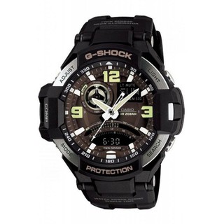 Casio G-Shock TWIN SENSOR Neon Illuminator Black Resin Strap GA-1000-1BDR
