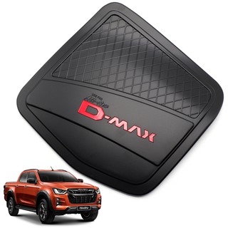 ครอบฝาถังน้ำมัน โลโก้แดง D-Max รุ่นยกสูง สีดำด้าน สำหรับ Isuzu D-Max Hi-Lander V-Cross ปี 2012-2019