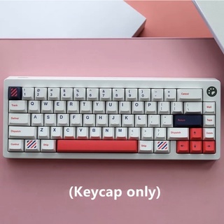 พร้อมส่งที่ไทย Navy Blue-Red Theme PBT Keycaps 141 keys Spacebar2สี Cherry Profile แบบ Dye Sub วัสดุ PBT