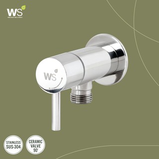 WS วาล์วฝักบัว สต๊อปวาล์ว วาล์วฉากมุม วาล์วเปิด-ปิดน้ำ Stainless304 รุ่น Mae Ping  WP-0210