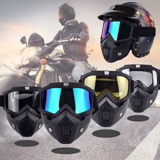 🛍️SUN RKT🛒หมวกกันน็อคMoto cross helmet หมวกครึ่งใบสวมใส่ป้องกันใบหน้า ขับขี่จักรยานยนต์บิ๊กไบค์