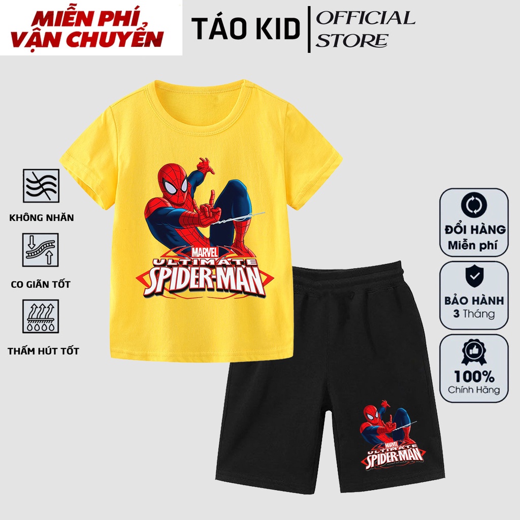 เสื้อผ้าเด็กชายและเด็กหญิงแขนสั้น Apple Kid ผ้าคอตตอนพิมพ์ลาย Super Hero SPM จาก 0 ถึง 10 ปี TK113