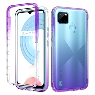 เคสโทรศัพท์มือถือ แบบใส กันกระแทก กันรอยขีดข่วน ไล่โทนสี สําหรับ Realme C21Y C25Y