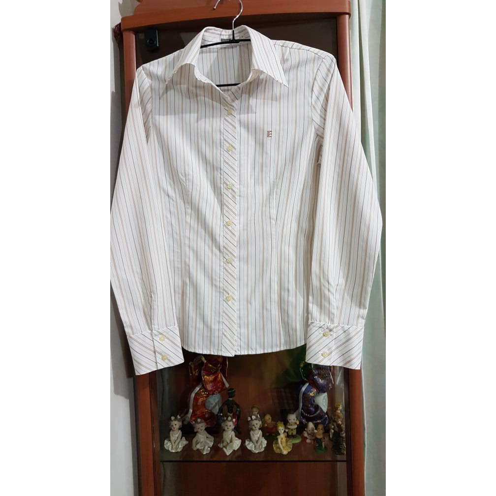 "ESPADA" Brand เสื้อเชิ๊ตทำงานผู้หญิง ลายทาง