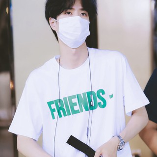 Xiao Zhan And Wang Yibo เสื้อยืดแขนสั้นทรงหลวมสําหรับผู้หญิง