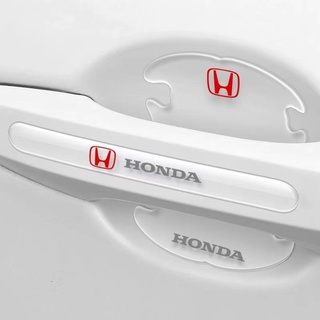 สติกเกอร์ฟิล์ม ป้องกันรอยขีดข่วน สําหรับติดมือจับประตูรถยนต์ HONDA