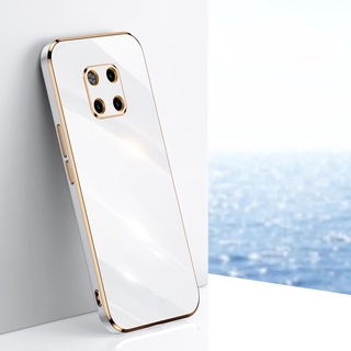 เคสโทรศัพท์ TPU แบบนิ่ม เคลือบเงา ทรงสี่เหลี่ยม กันกระแทก หรูหรา สําหรับ Huawei Mate 20X 20 Pro