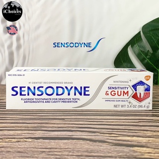 [Sensodyne] Sensitivity &amp; Gum Whitening Toothpaste Improves Gum Health 96.4 g เซ็นโซดายน์ ยาสีฟัน เพื่อสุขภาพเหงือกที่ดี