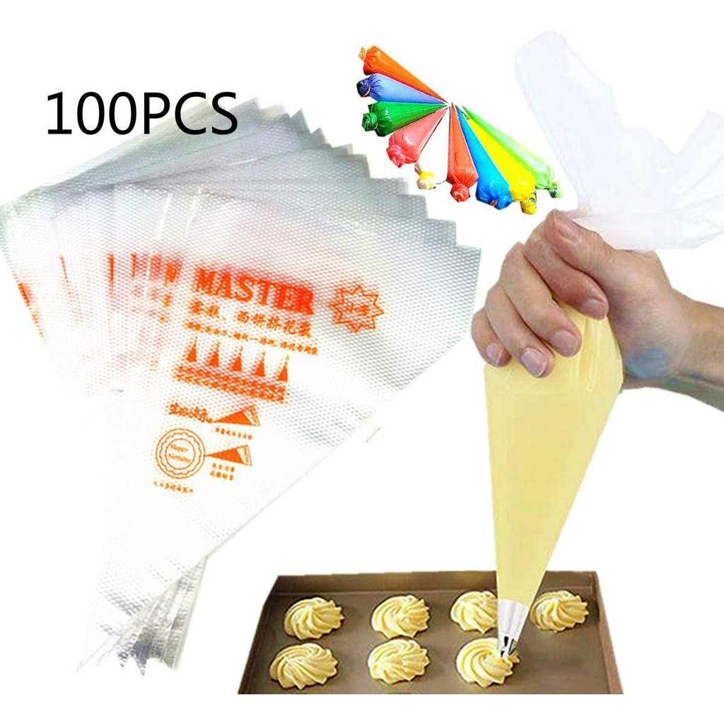 100ชิ้นขนาดใหญ่/กลาง/ขนาดเล็กทิ้งไอซิ่งท่อตกแต่งเค้กคัพเค้กตกแต่งขนมทํากระเป๋า