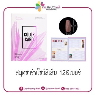 สมุดชาร์จโชว์สีเล็บ ชาร์จโชว์สีเล็บ ไม่ต้องใช้กาว Nail COLOR CARD 120เบอร์