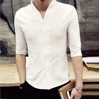 เสื้อเชิ้ตลำลอง รุ่น JZ57สีขาว เด็กโตใส่ได้