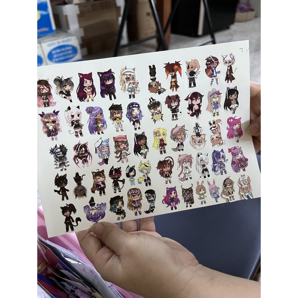 ชุดสติ๊กเกอร์มินิ 50 ชิ้น สําหรับตกแต่งเกม Gacha Life สุดฮอต