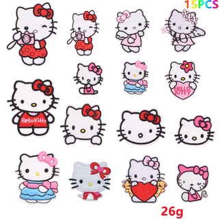 น่ารักมากก! อาร์มรีดติดเสื้อ ลาย HELLO KITTY ติดผ้า ติดหมวก ติดผ้าห่ม ตัวรีดติดเสื้อ ตัวปัก B34