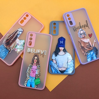 พร้อมส่งREALME C21 C25 REALME5เคสTPU ขอบสีหลังขุ่น กันเลนส์กล้อง เคสกันกล้อง ลายการ์ตูน เคสแฟชั่น เคสมือถือ