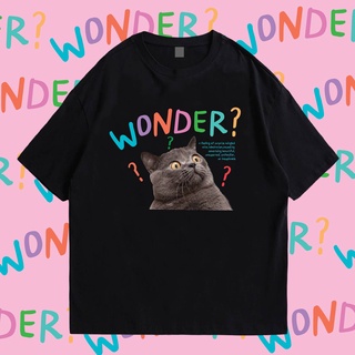 ราคาต่ำสุด(มีของพร้อมส่ง)🔥เสื้อยืด🔥COTTON 100% พรีเมี่ยม wonder catS-3XL