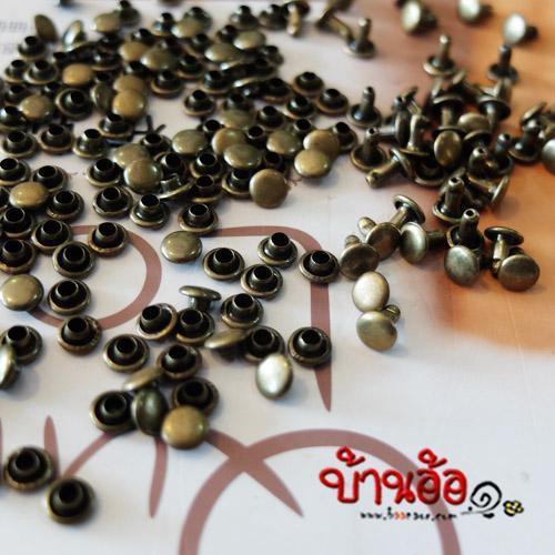 6mm 30set 8M2305N หมุดตอก หมุด สองหน้า เหลืองดำ ขนาด 6 มิล (6x6x2) จำนวน 30 ชุด