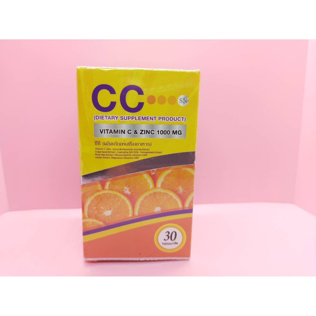 C Vitamin C Zinc 1000 Mg Cc Vitamin C Zinc 1000 Mg 30 Tablets Shopee Thailand