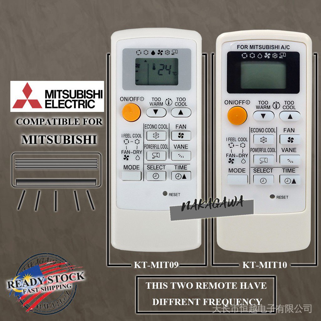 MITSUBISHI AIR COND REMOTE CONTROL REPLACEMENT KT-MIT09 / KT-MIT10