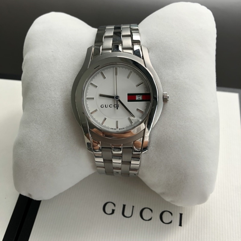 Gucci Paris 5500XL White Dial Date King Size Watch