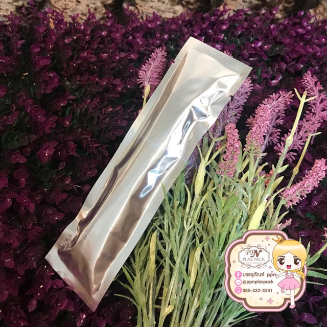 ซื้อ1 แถม1 ซองฟรอยส์ ทึบ2ด้าน Foil bag (ซีล3ด้าน) ขนาด 6*22 cm. (ซีล3ด้าน) / แพ็คละ 100 ใบ
