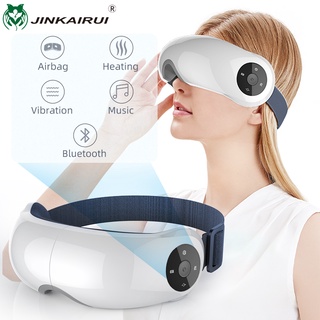 Jinkairui Eye Massager นวดตาร้อนด้วยเพลง Bluetooth ไร้สายแบบสั่นสะเทือน