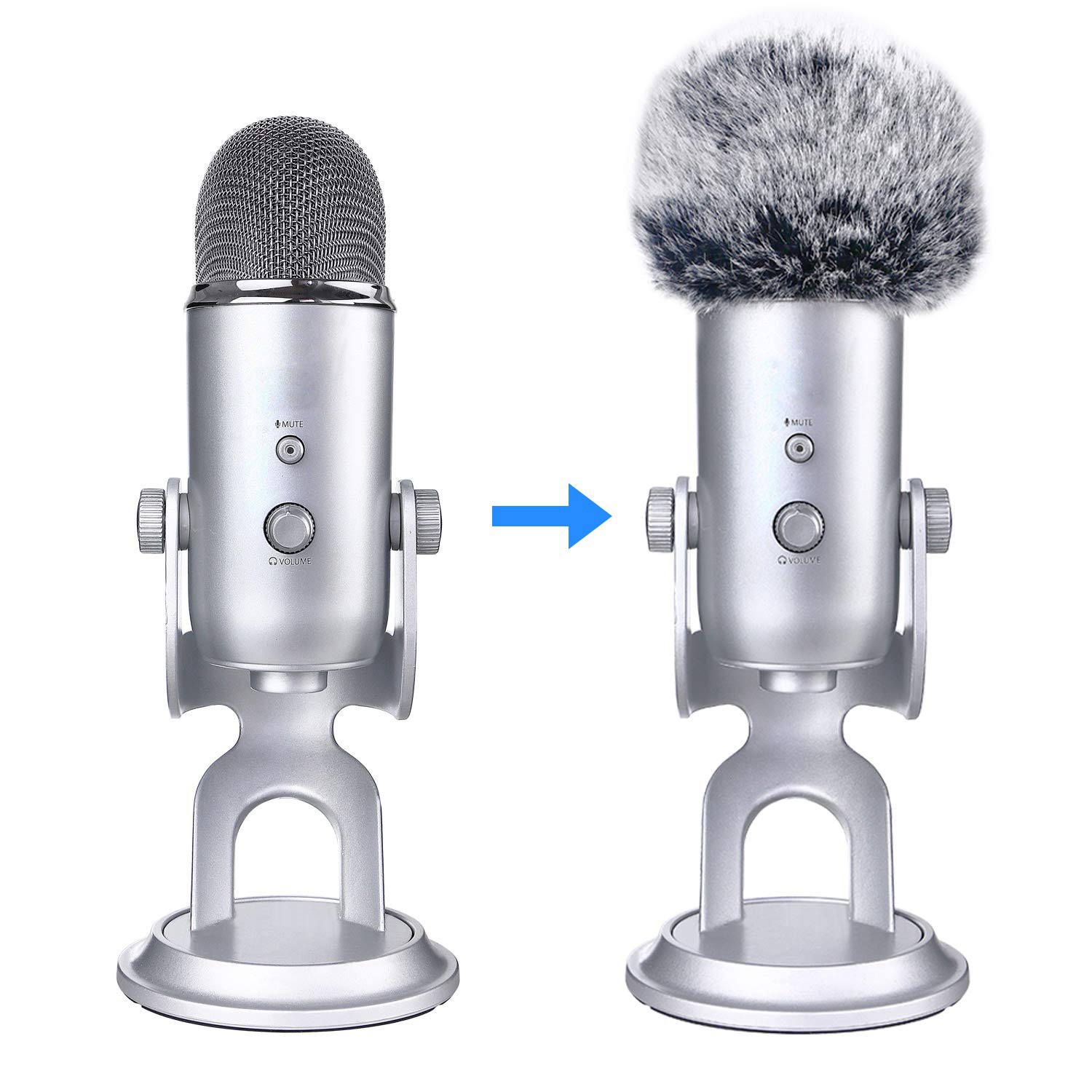 Cod Furry Windscreen For Blue Yeti Blue Yeti Pro Usb Condenser Mic Shopee Thailand