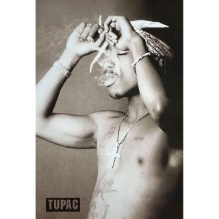 Tupac Shakur (l), โปสเตอร์นักร้องต่างประเทศ AM/EU