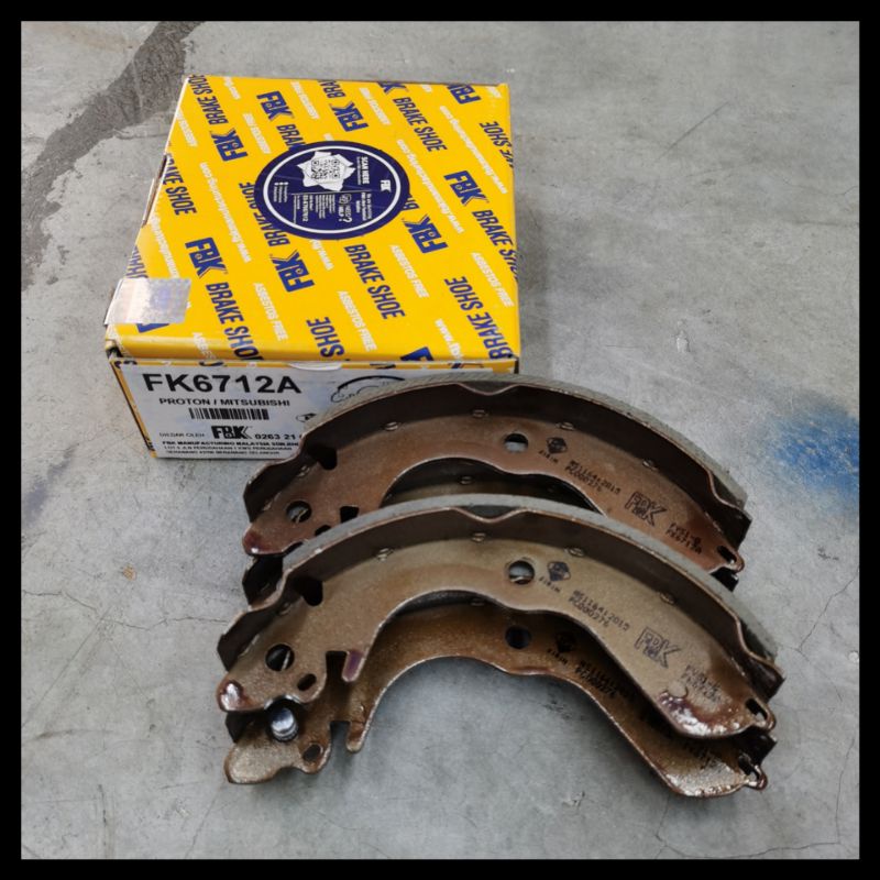 FBK FK6712A PROTON SAGA 12V ISWARA WIRA 1.3 1.5 รองเท้าเบรกด้านหลัง