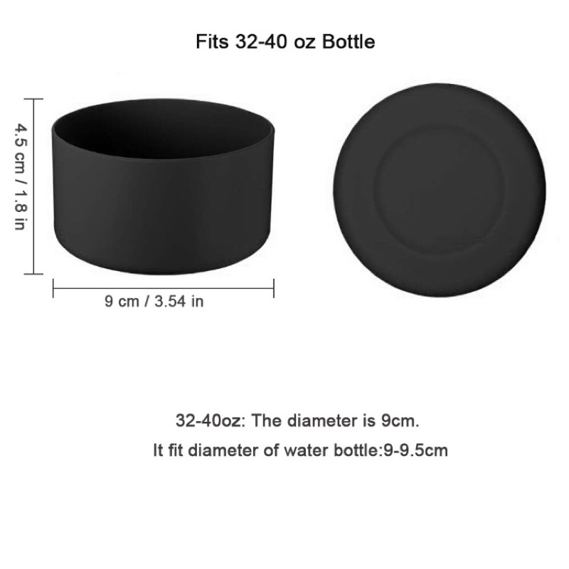 ซิลิโคนบูตป้องกันสำหรับ Hydro Flask ขวดน้ำปากกว้าง 32oz และ 40oz