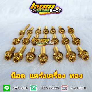 น็อตแคร้งเครื่อง- ทอง 23ตัว ( เกือบทุกรุ่น )