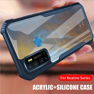 เคสใสกันกระแทก Casing Silicon Bumper Transparent Acrylic Cover Realme 5 6 7 Pro 5i 6i 7i C3 C11 C12 C15 C17