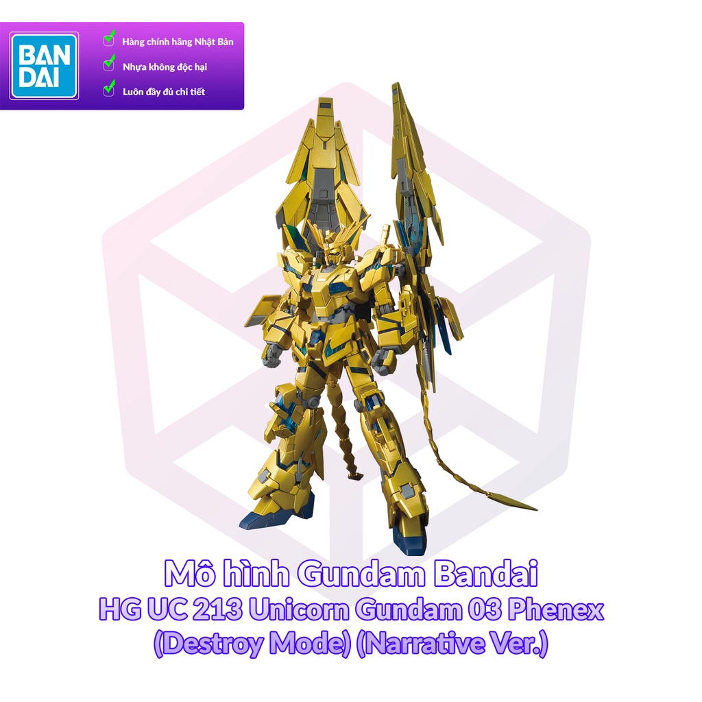 กันดั้มโมเดล Bandai HG UC 213 Unicorn Gundam 03 Phenex (Destroy Mode) (Narrative Ver.) 1/144 [GDB] [