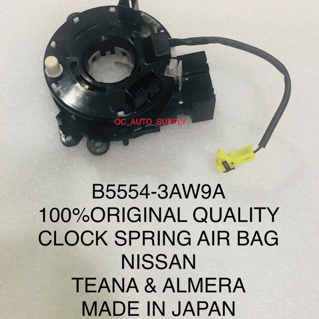 B5554-3AW9A CLOCK SPRING AIR BAG สําหรับ NISSAN TEANA & ALMERA