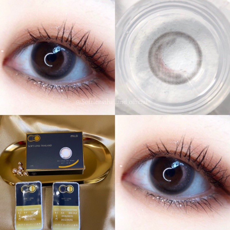 ส่งฟรี EMS Mild - สีMoon gray - คอนแทคเลนส์เกาหลีรายปี-คอนแทคเลนส์เสี้ยวพระจันทร์