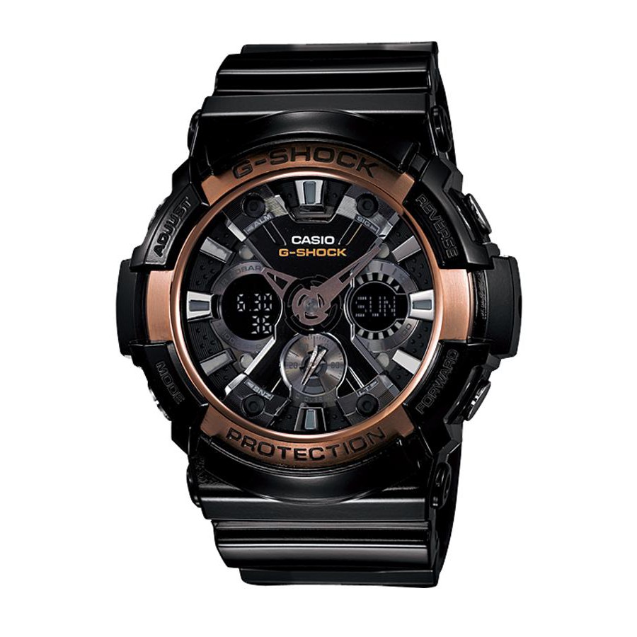 Casio G-Shock นาฬิกาข้อมือผู้ชาย สายเรซิ่น รุ่น GA-200RG,GA-200RG-1A (CMG) - สีดำ