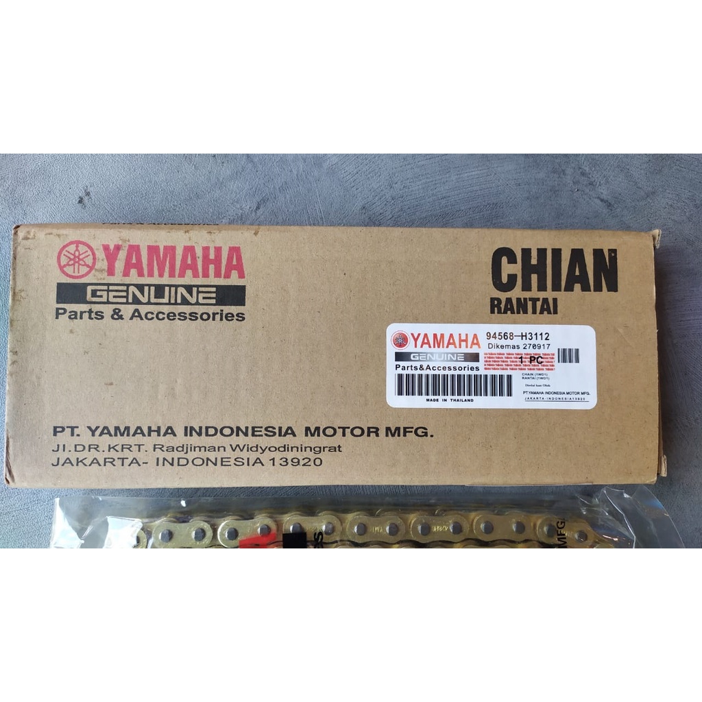YAMAHA 428H X 132L โซ่มอเตอร์ RANTAI O-RING Y12 V1 V2 RS150 LC135 R15 WAVE KRISS FUTURE MADE IN