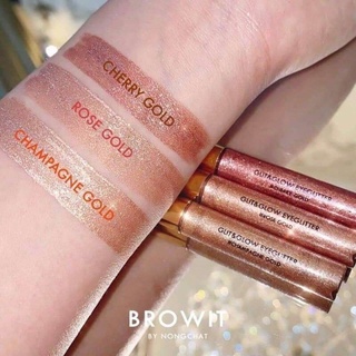 อายแชโดว์ Browit Glit &amp; Glow Eyeglitter  กลิตเตอร์ทาตา เนื้อลิควิด ทาง่าย ให้เปลือกตาเป็นประกายโดดเด่น เน้นความโกลว์ 3สี