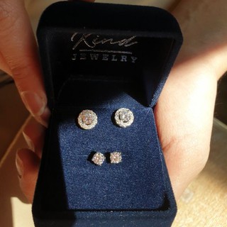 Kind Jewelry เซตต่างหูสุดคุ้ม 2คู่ Pro emmie (emmie 4mm+single4mm)