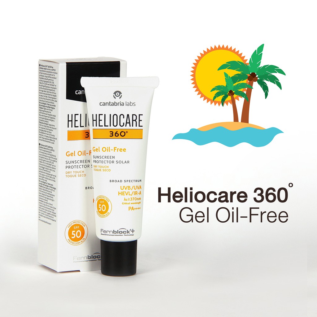 พร้อมส่ง Heliocare 360 Gel Oil free dry touch SPF50+ 50 ml เฮลิโอแคร์ 360 เจล ออลย์ ฟรี