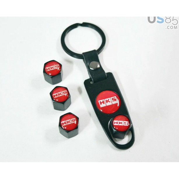 ฝาปิดที่สูบลม จุ๊กลม จุ๊บลม พวงกุญแจ เฮสเคเอส 4pcs/set car logo accessory hks air cap tire Valve Ste