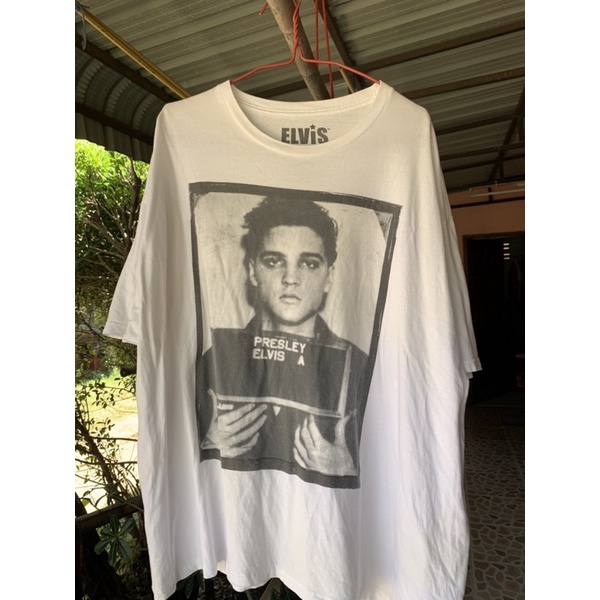Elvisสีขาวสภาพดีเสื้อวง